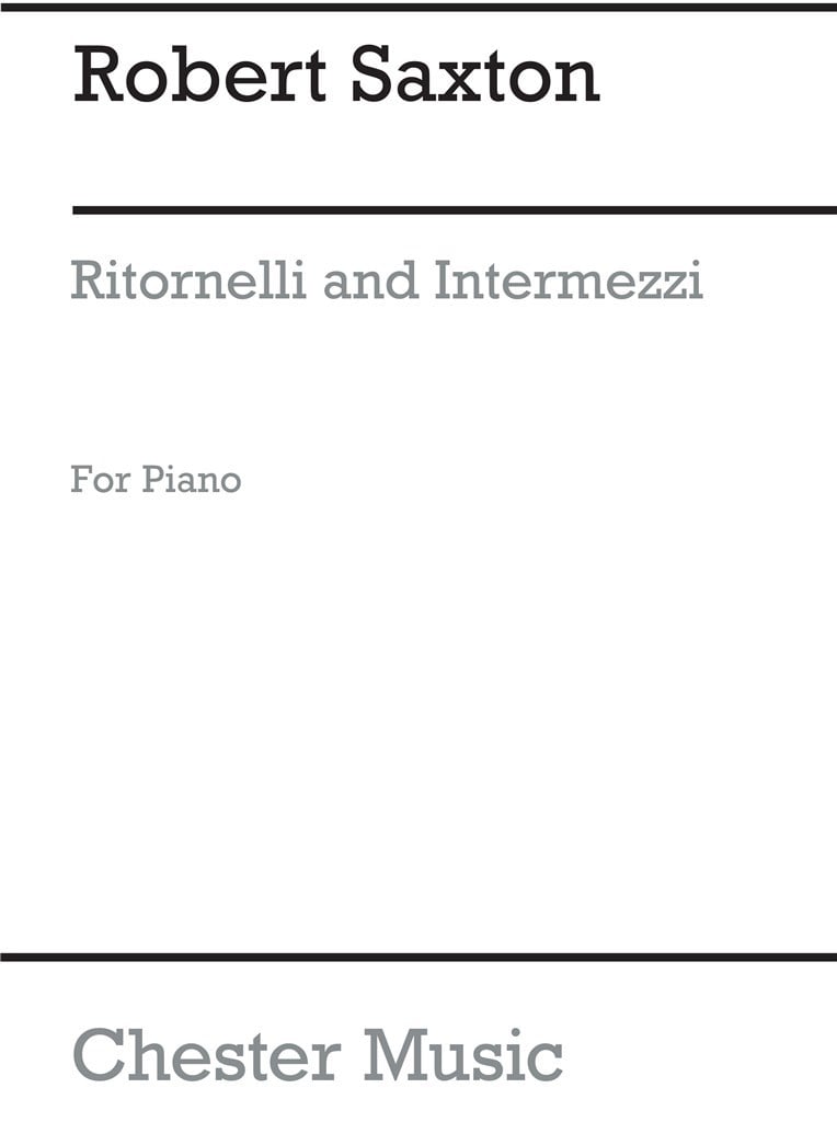 Ritornelli And Intermezzi for Piano